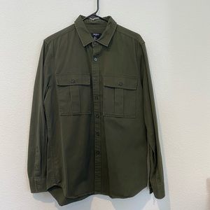 Men’s Forever 21 Army Green Button Down Size Large